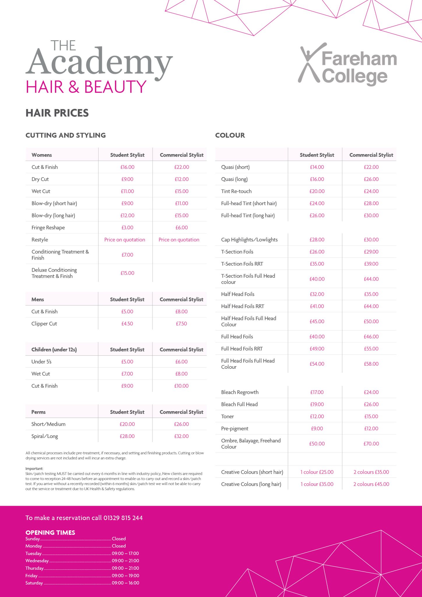 The Academy Hair & Beauty - Hairdressing & Beauty at Fareham College